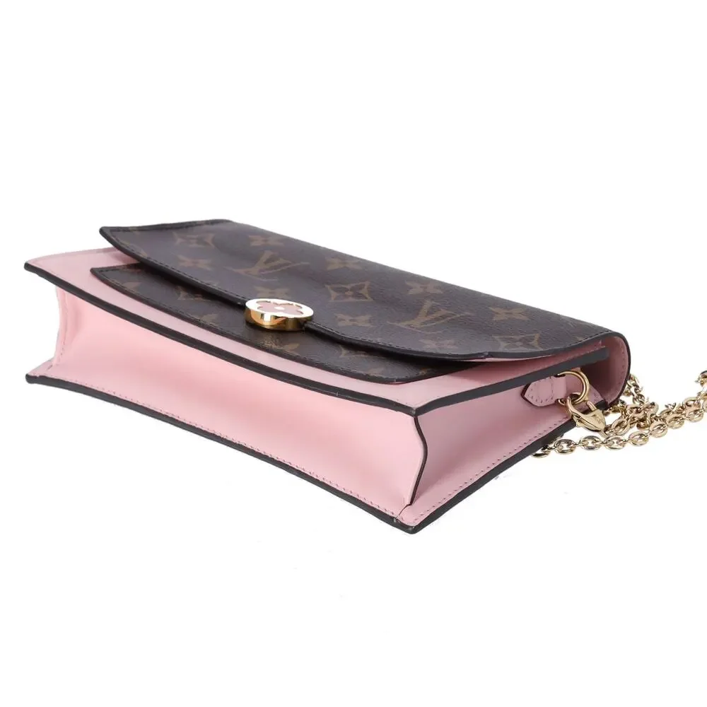 Louis Vuitton Monogram Flore Chain Wallet Crossbody Rose Ballerine Pink - Picture 8 of 11